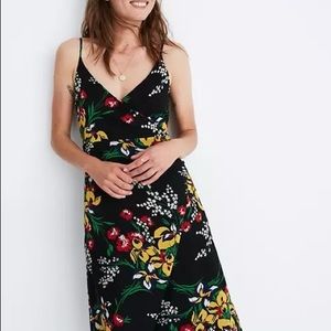 Madewell Side-button wrap cami dress